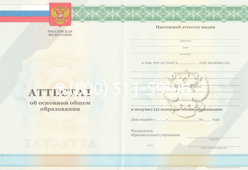 Купить Аттестат за 9 класс 2011-2013 годов в Подольске Купить Аттестат за 9 класс 2011-2013 годов в Подольске
