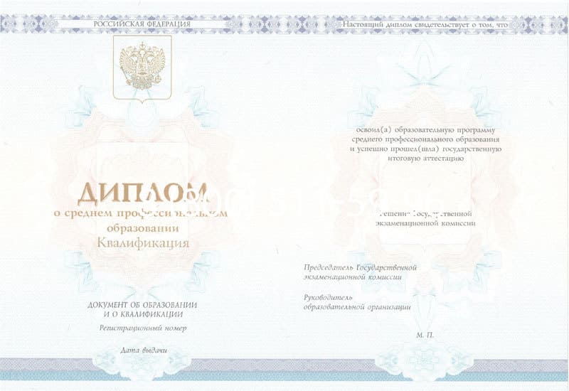 Купить Диплом о среднем образовании 2014-2024 года в Подольске